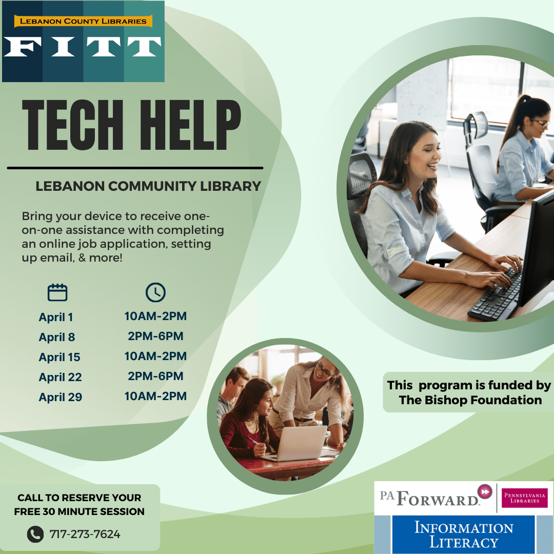 Tech Help in April at the Lebanon Library