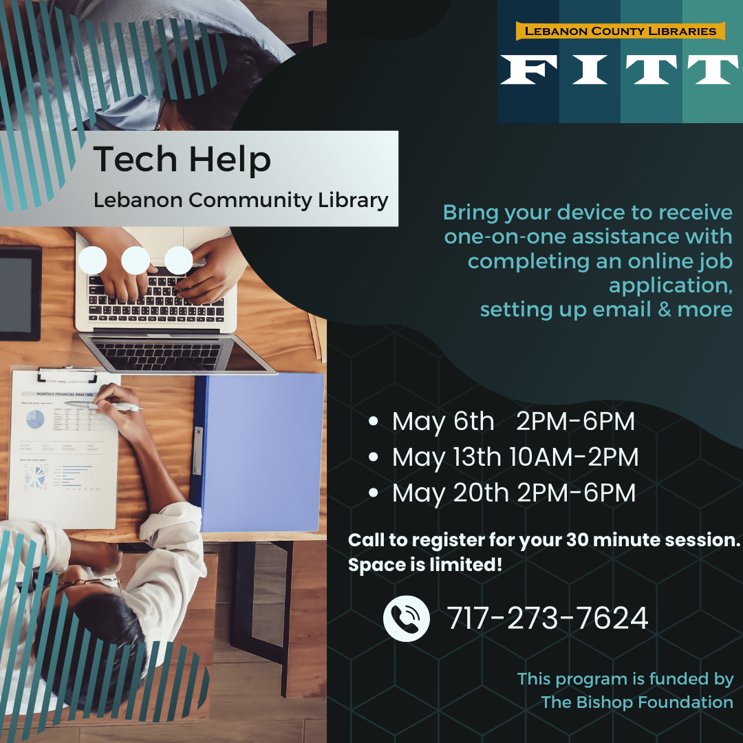 Tech Help in May at the Lebanon Library
