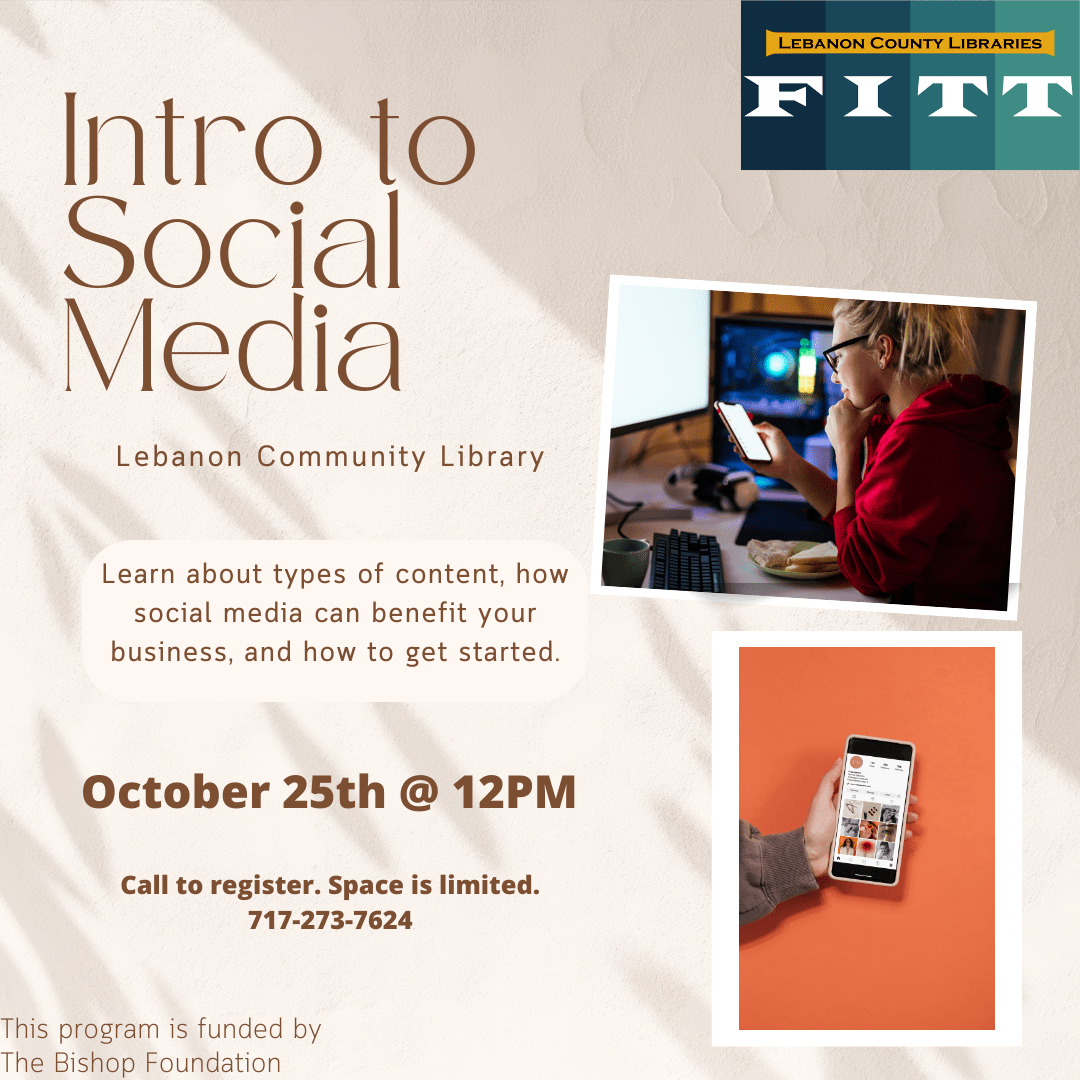 Intro to Social Media at Lebanon Library October 25