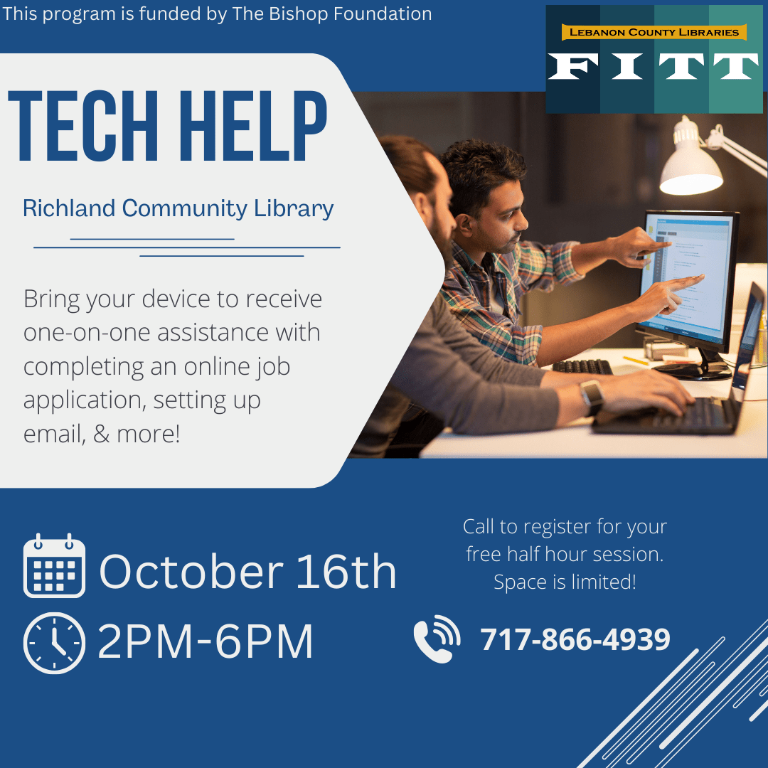 Tech Help at Richland Library October 16