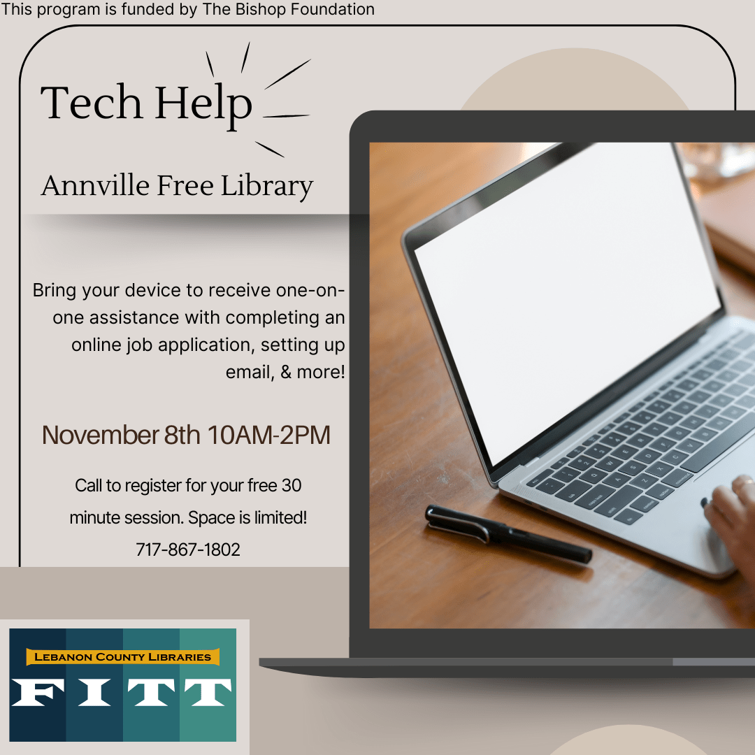 Tech Help in November at Annville Library