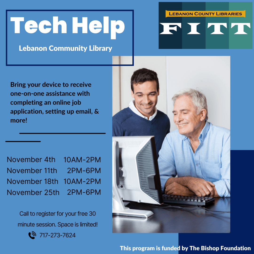 Tech Help in November at Lebanon Library