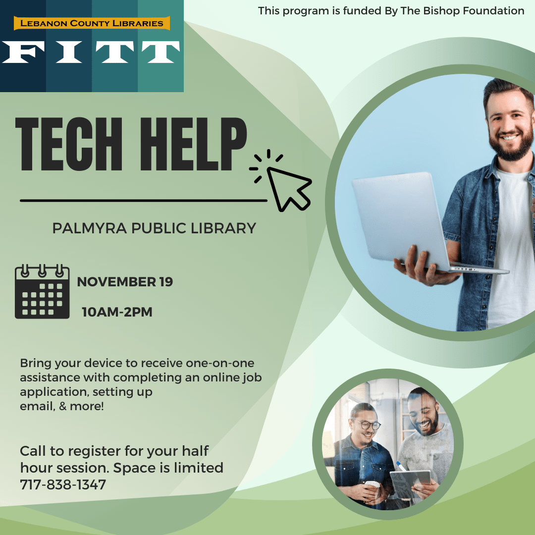 Tech Help in November at Palmyra Library