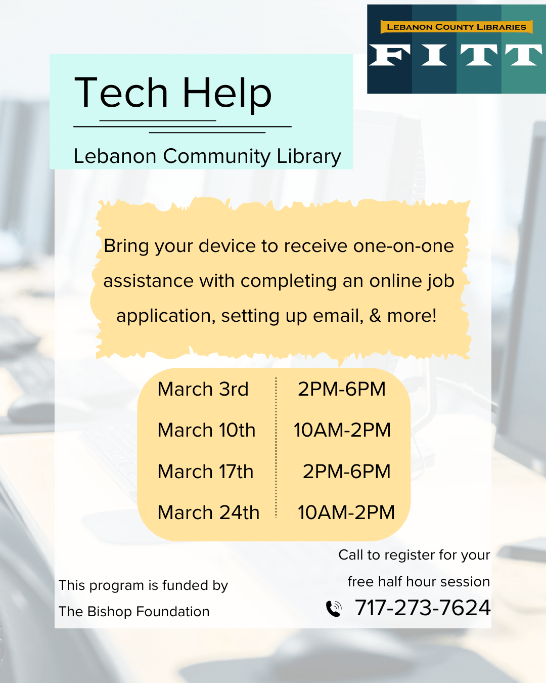 Tech help at Lebanon in March