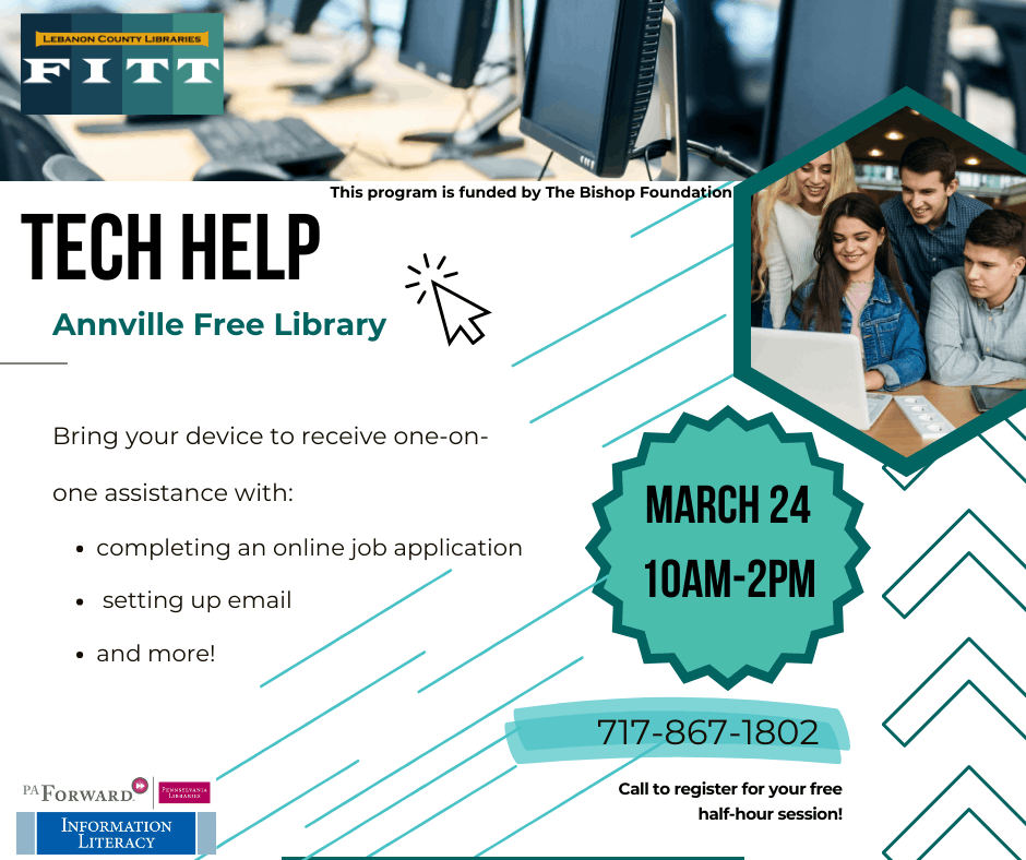 Tech Help in March at Annville Library