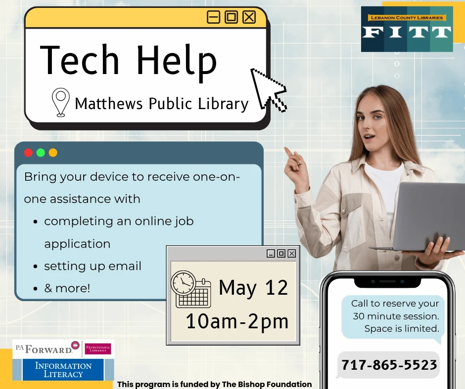 Tech Help at Matthews Library