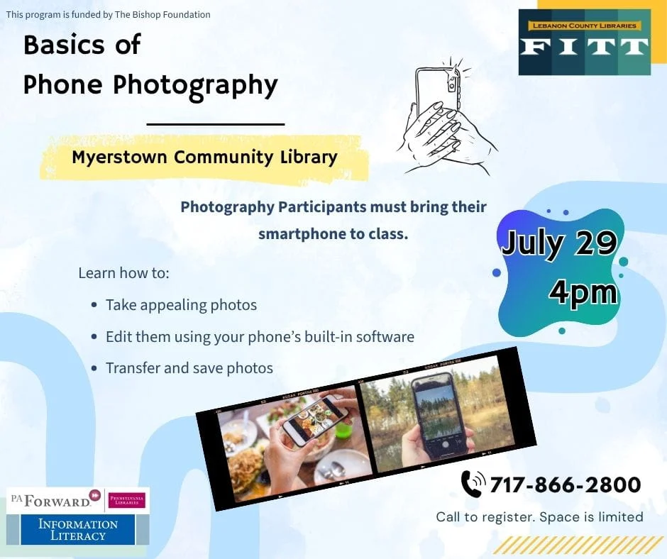 Basics of Phone Photography at Myerstown Library