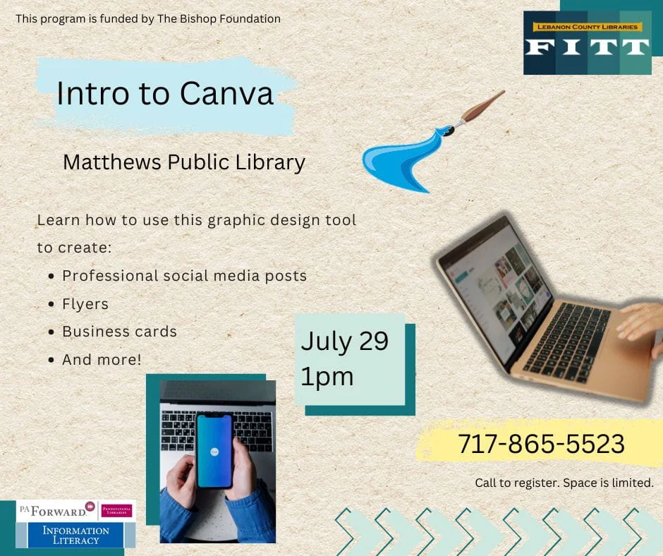 Intro to Canva at Matthews Library
